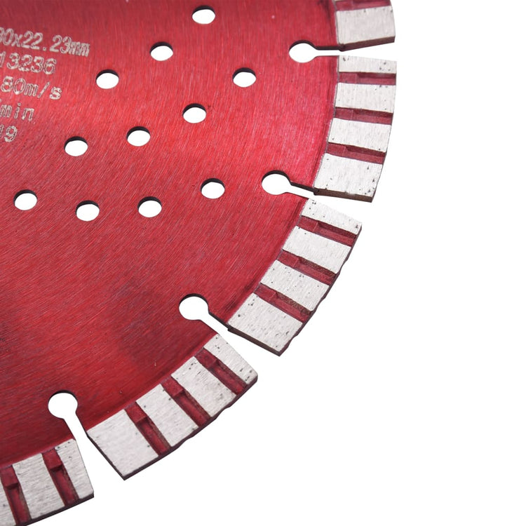 Vidaxl Diamond Saw Saw Blade mit Turbo und Löchern 230 mm Stahl