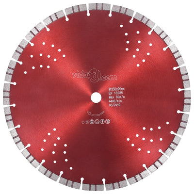 Vidaxl Diamond Saw Blade mit Turbo und Löchern 350 mm Stahl