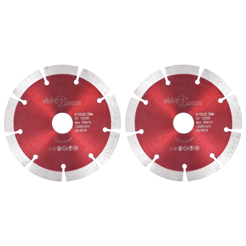 Vidaxl Diamond Saw Blades 2 Stcs 125 mm Stahl