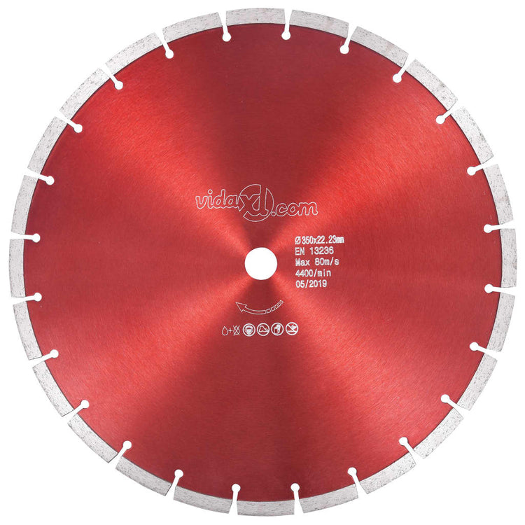 Vidaxl Diamond Saw Blatt 350 mm Stahl