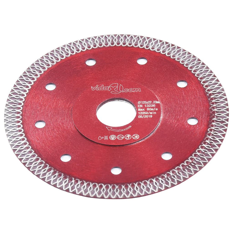Vidaxl Diamond Saw Blade mit Löchern 125 mm Stahl