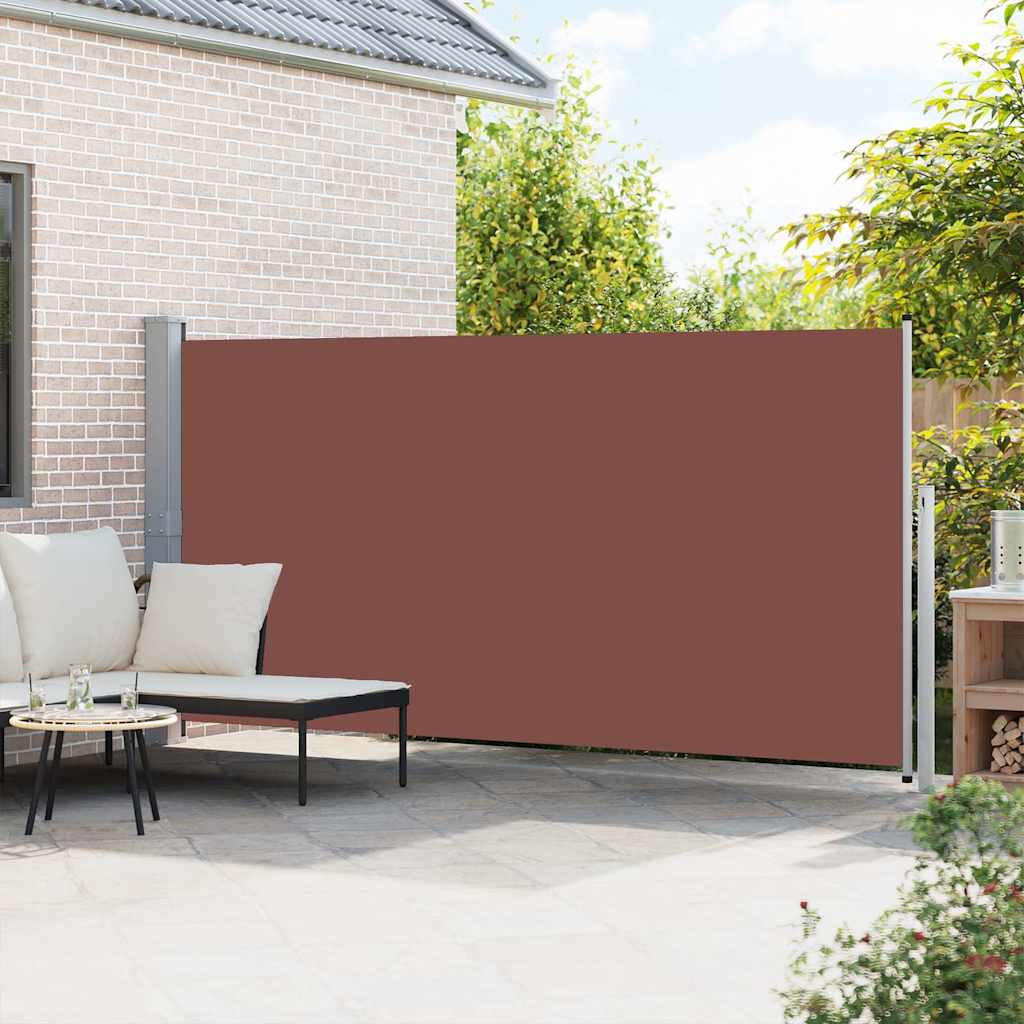 VIDAXL Seitendopy erweiterbar 160 x 500 cm Braun