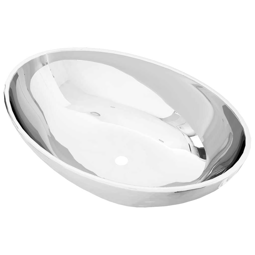 VIDAXL WASHBAIN 40x33x13,5 cm Keramik Silber gefärbt