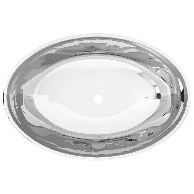 VIDAXL WASHBAIN 40x33x13,5 cm Keramik Silber gefärbt
