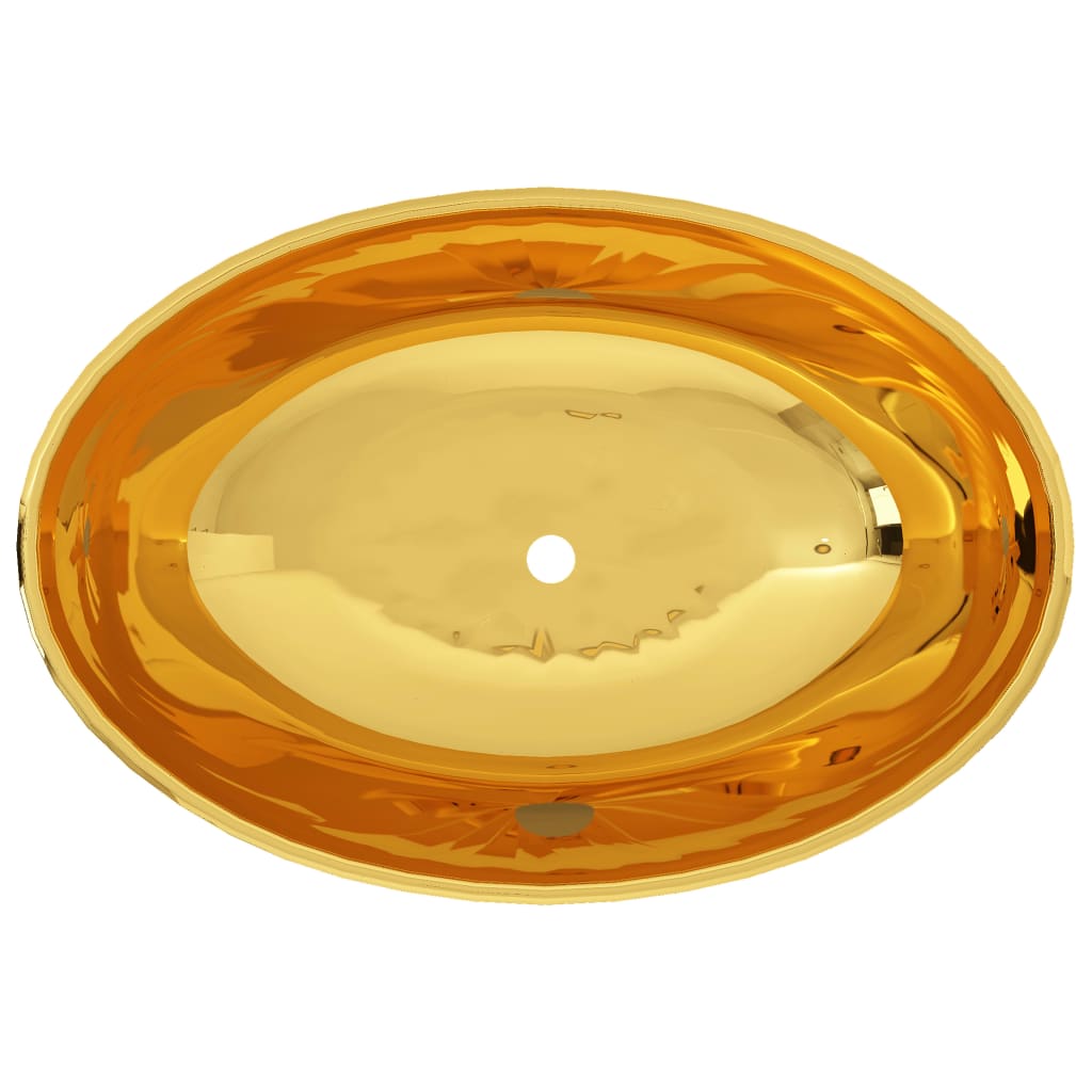 VIDAXL WASHBAIN 40x33x13,5 cm Keramik Gold gefärbt