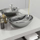 VIDAXL WASHBAIN mit Landung 58,5 x 39 x 21 cm Keramik Silber gefärbt