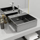 VIDAXL WASHBAIN mit Landung 41x41x15 cm Keramik Silberfarbe