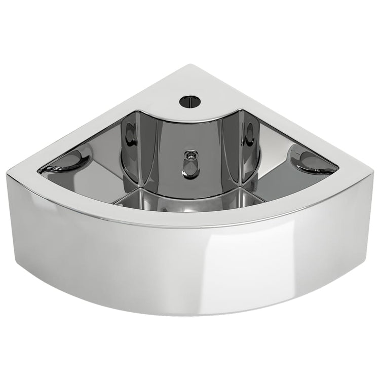 VIDAXL WASHBAIN mit Landung 45x32x12,5 cm Keramik Silber gefärbt