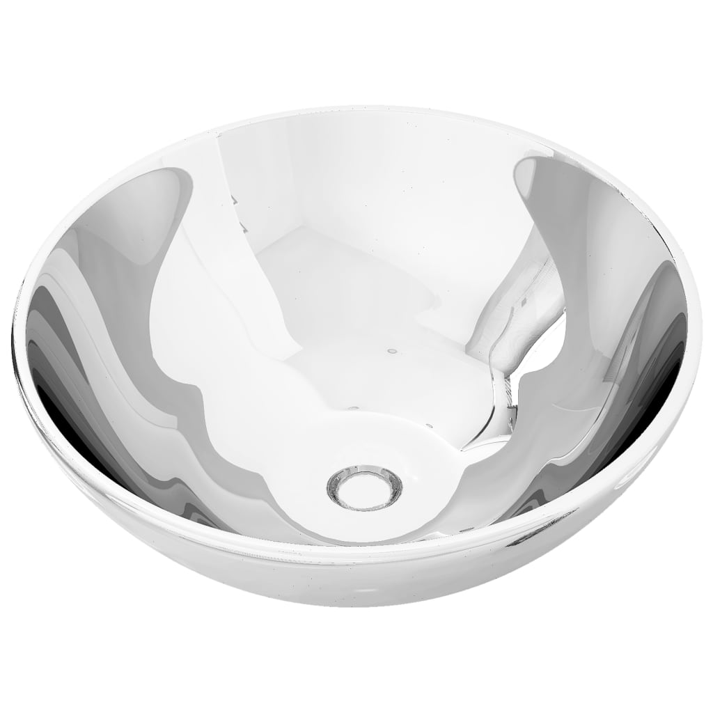 VIDAXL WASHBAIN 32,5 x 14 cm Keramik Silberfarbe