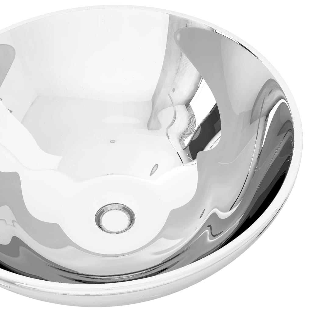 VIDAXL WASHBAIN 32,5 x 14 cm Keramik Silberfarbe