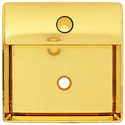 VIDAXL WASHBAIN mit TAP -Loch 38x30x11.5 cm Keramik Gold gefärbt - afbeelding 3