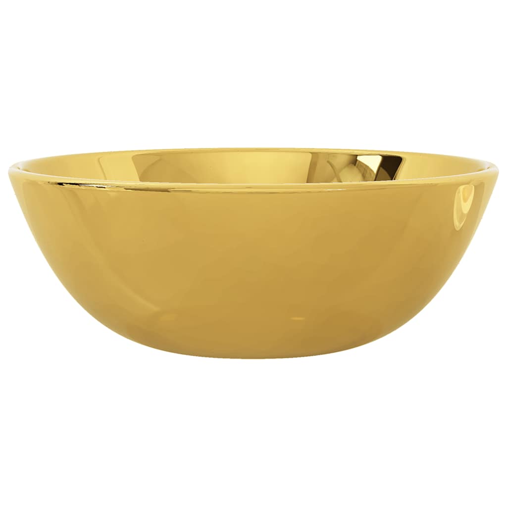 VIDAXL WASHBAIN 28x10 cm Keramik Gold gefärbt