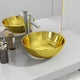 VIDAXL WASHBAIN 28x10 cm Keramik Gold gefärbt