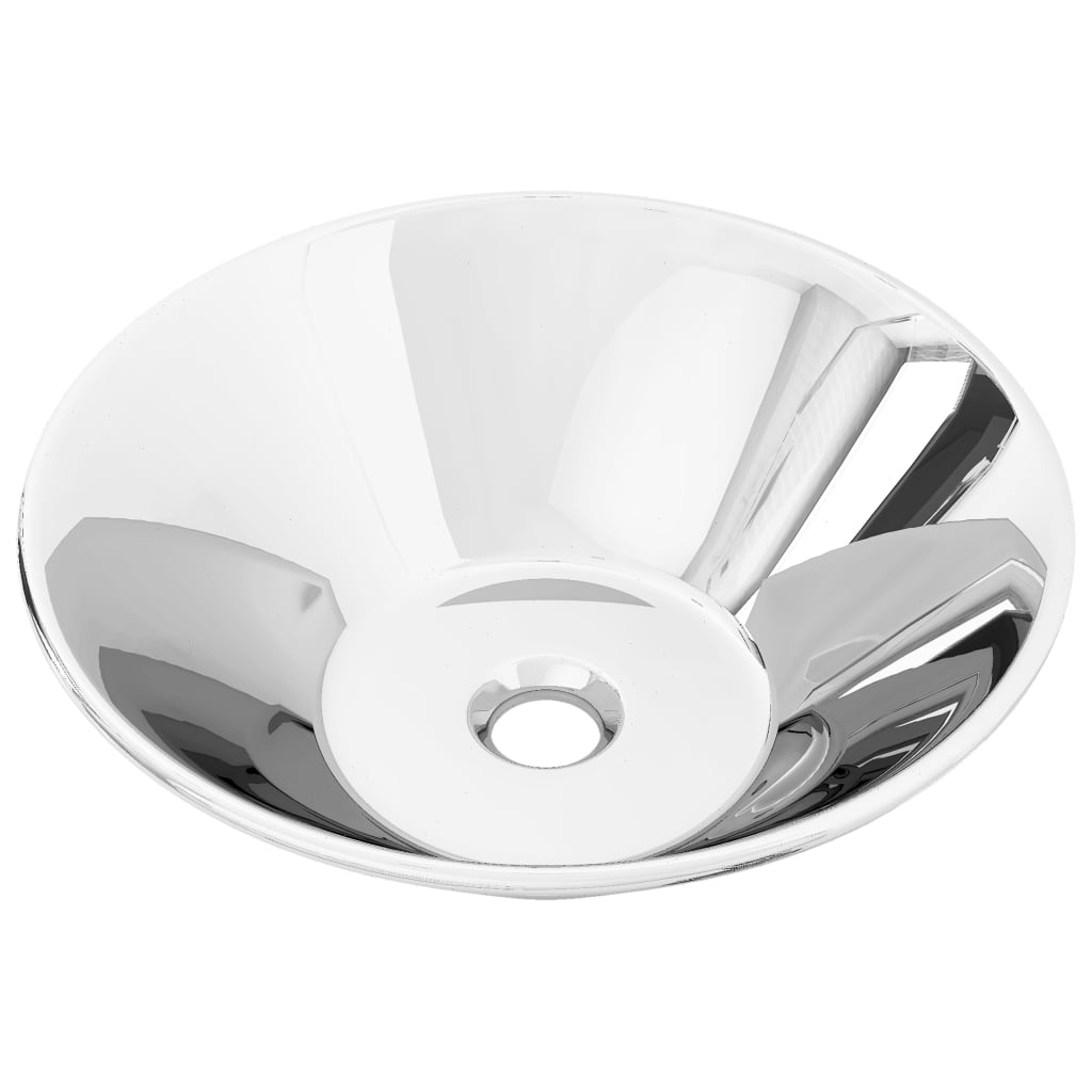VIDAXL WASHBAIN 42 x 14 cm Keramik Silberfarbe