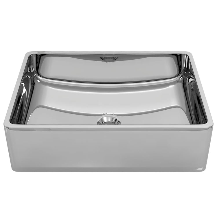 VIDAXL WASHBAIN 41x30x12 cm Keramik Silberfarbe