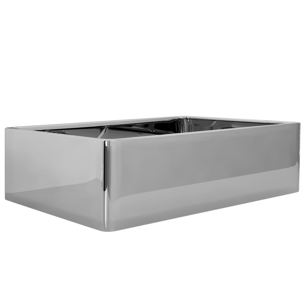 VIDAXL WASHBAIN 41x30x12 cm Keramik Silberfarbe