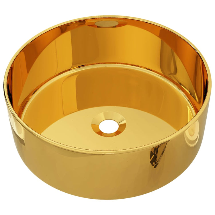 VIDAXL WASHBAIN 40x15 cm Keramik Gold gefärbt