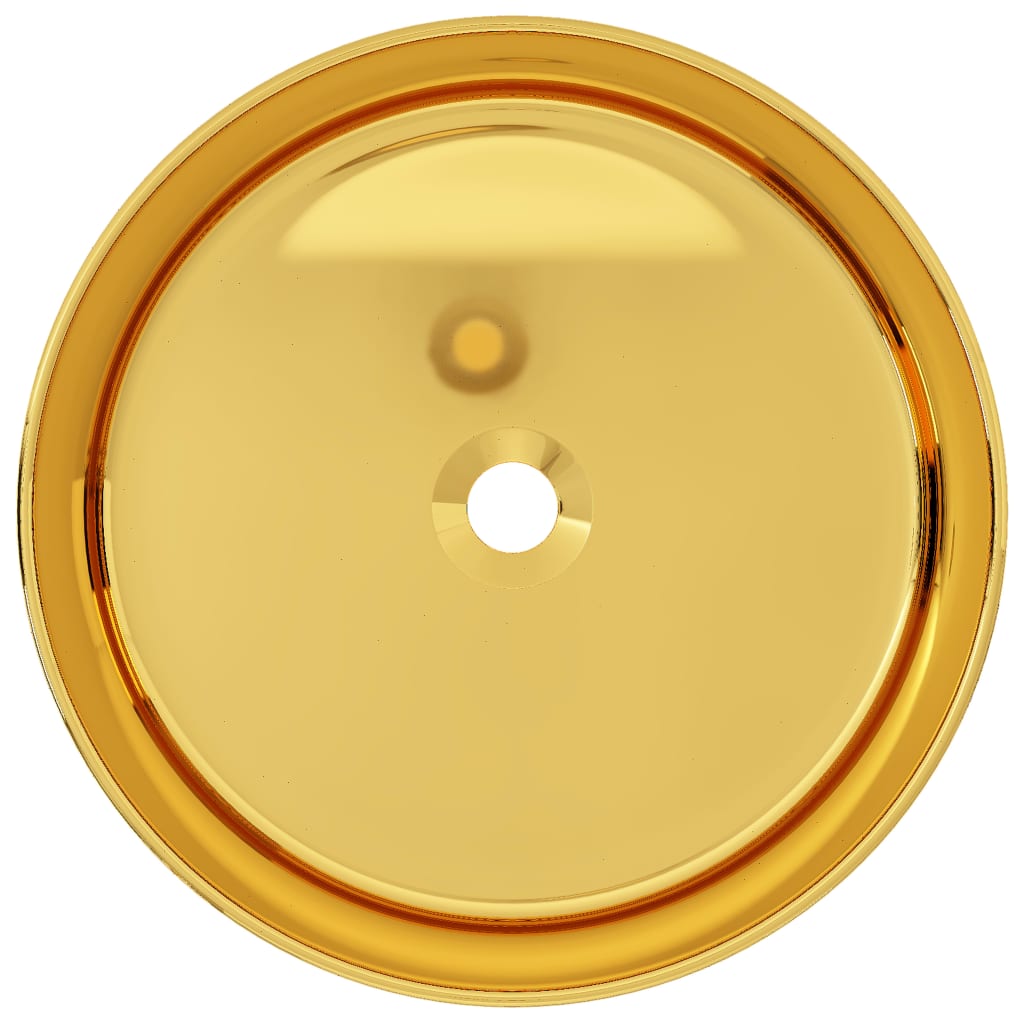 VIDAXL WASHBAIN 40x15 cm Keramik Gold gefärbt