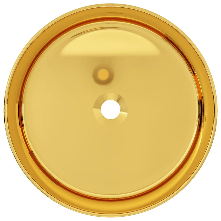 VIDAXL WASHBAIN 40x15 cm Keramik Gold gefärbt