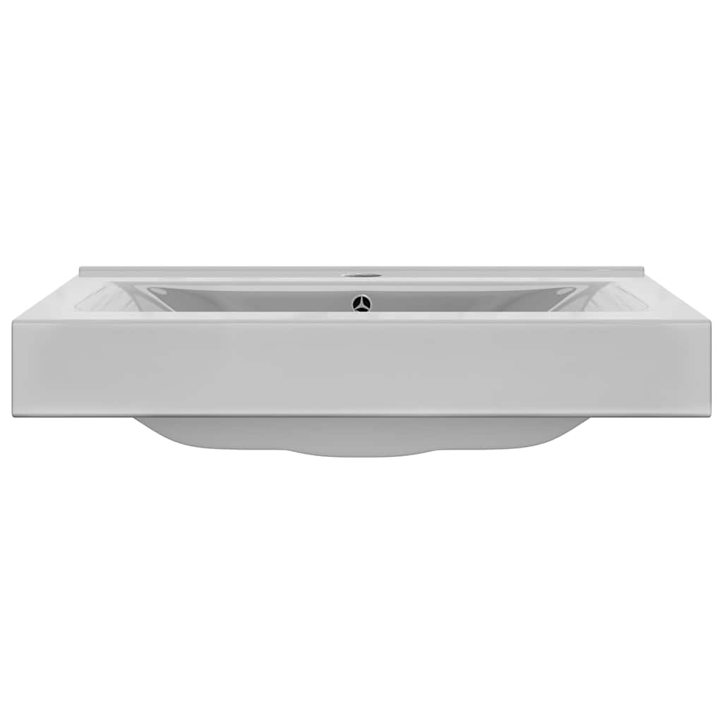 Vidaxl -Waschbecken mit Landung 60x46x16 cm Keramik Silber gefärbt
