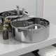 VIDAXL -WASHBAIN mit Landung 46,5 x 175,5 cm Keramik Silber gefärbt