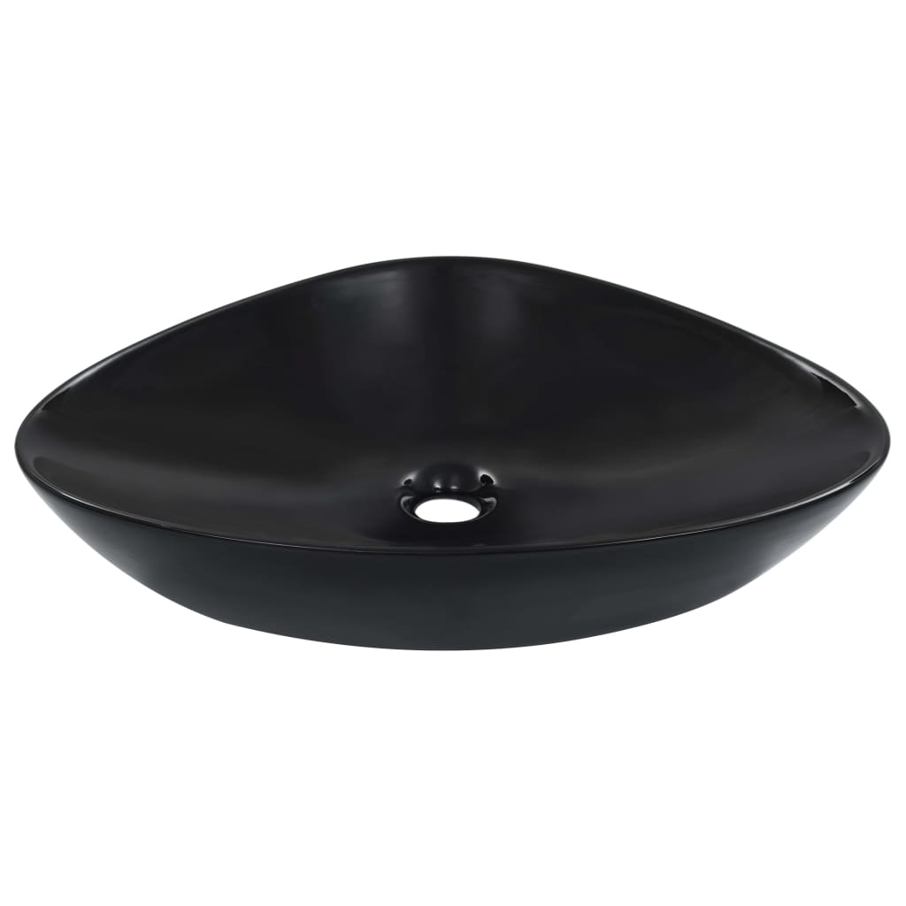 VIDAXL WASHBAIN 58.5X39X14 CM Keramik Schwarz