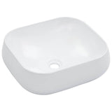 VIDAXL WASHBAIN 44.5X39.5X14,5 cm Keramik Weiß - afbeelding 1