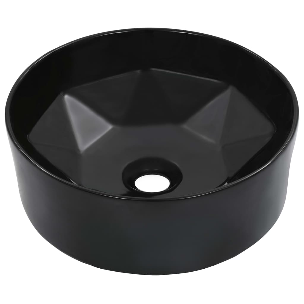 Vidaxl Washbeasin 36x14 cm Keramikschwarz