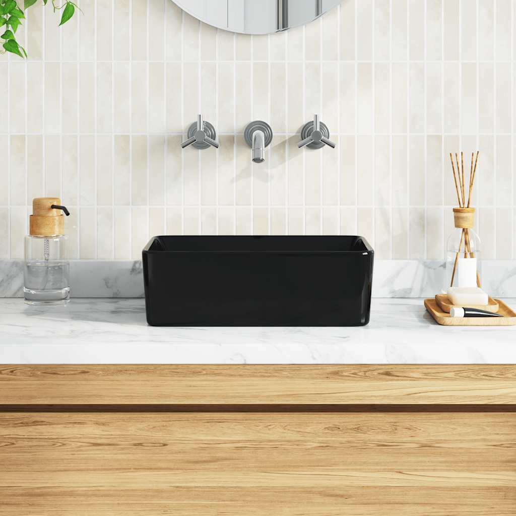 VIDAXL WASHBAIN 40x30x13 cm Keramikschwarz