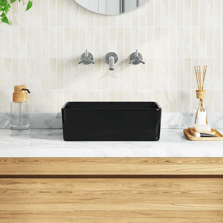 VIDAXL WASHBAIN 40x30x13 cm Keramikschwarz