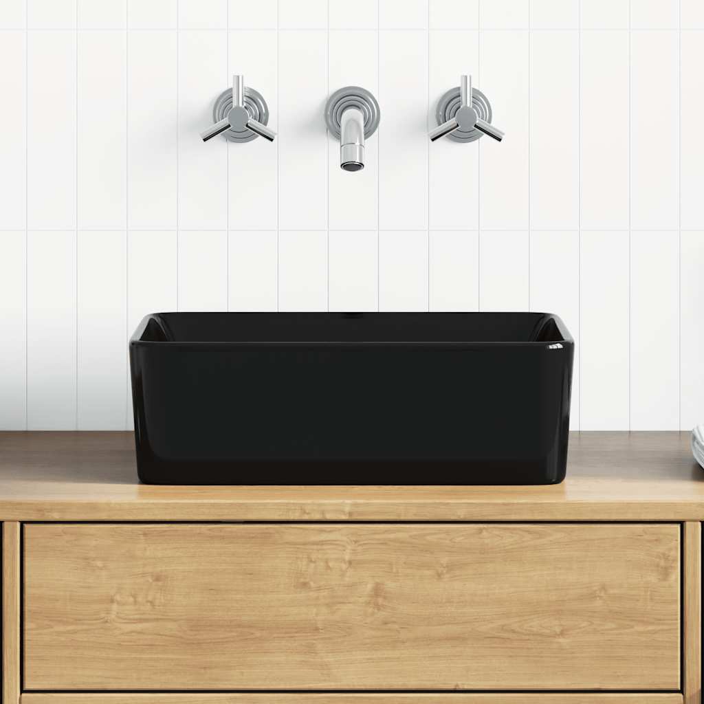 VIDAXL WASHBAIN 40x30x13 cm Keramikschwarz