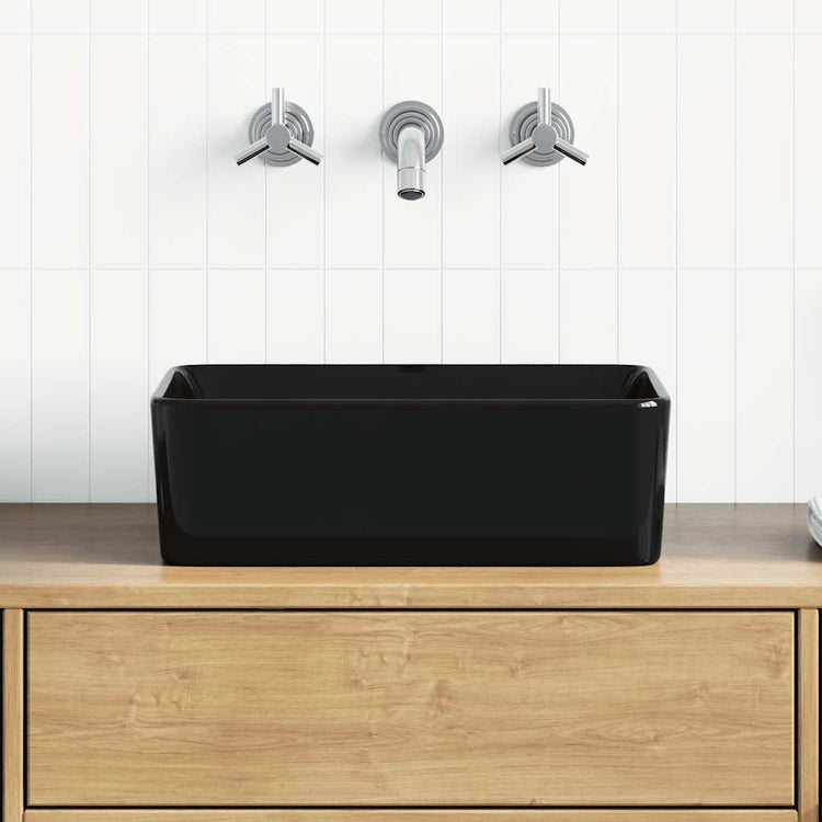 VIDAXL WASHBAIN 40x30x13 cm Keramikschwarz