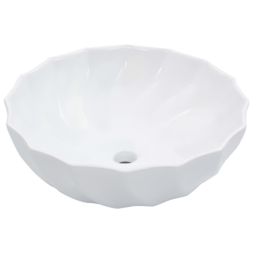 VIDAXL WASHBAIN 46x17 cm Keramik Weiß