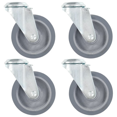 Vidaxl-Lenkrollen mit Bolzenlöchern 4 Stück 100 mm