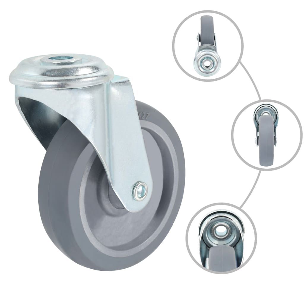 Vidaxl-Lenkrollen mit Bolzenlöchern 4 Stück 100 mm