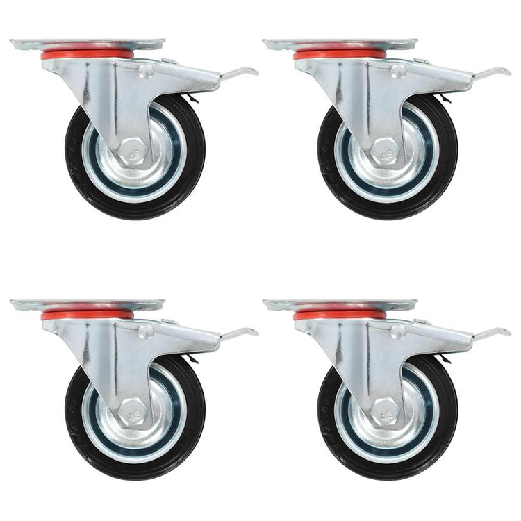 Vidaxl -Schwenkräder mit Doppelbremsen 4 PCs 75 mm