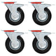Vidaxl -Schwenkräder mit Doppelbremsen 4 PCs 125 mm