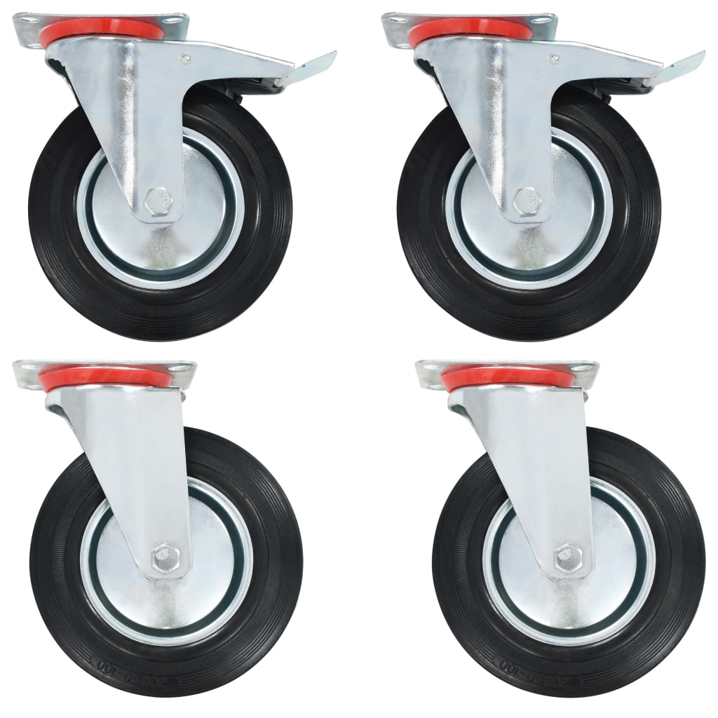 VIDAXL -Schwenk Wiel 4 St 200 mm