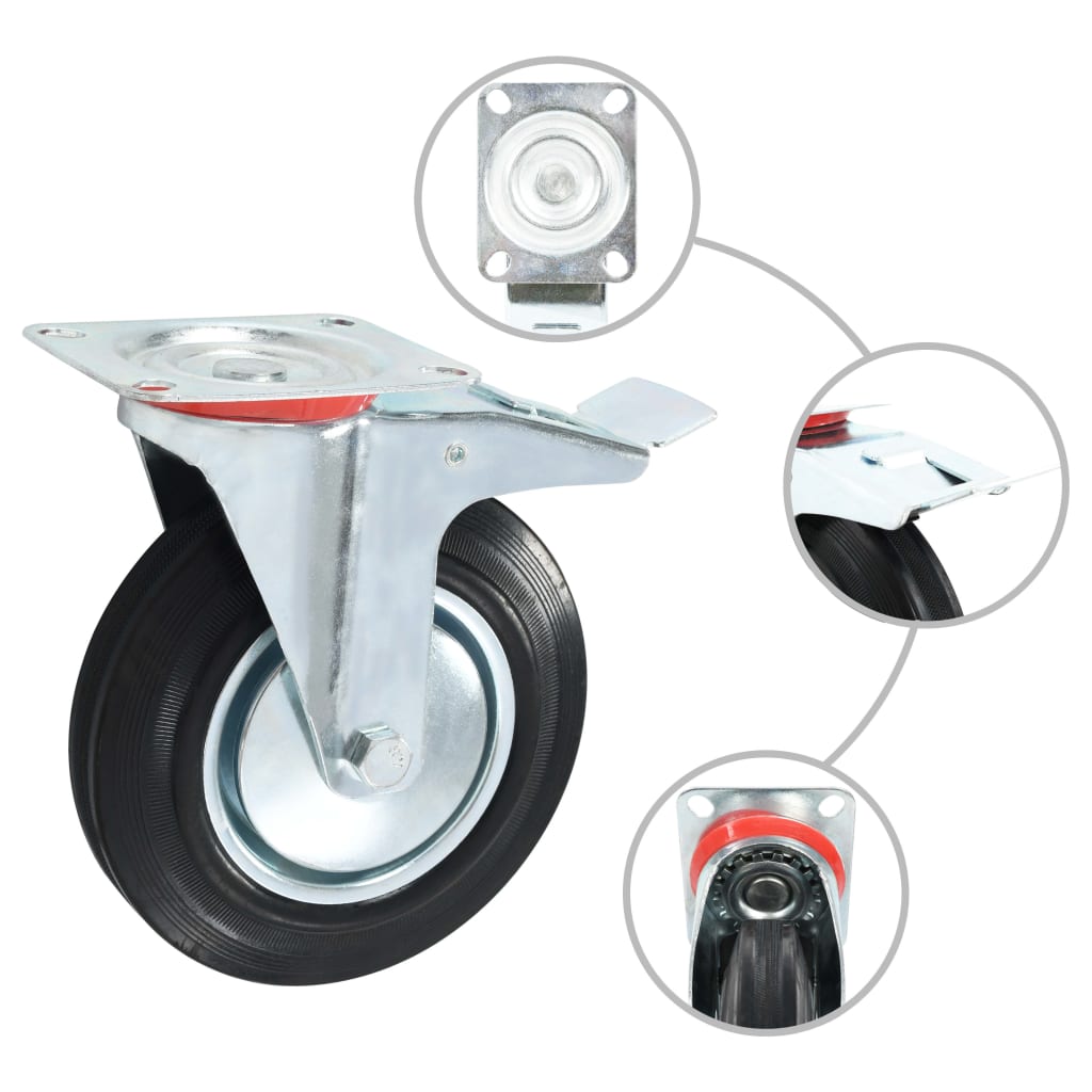VIDAXL -Schwenk Wiel 4 St 200 mm