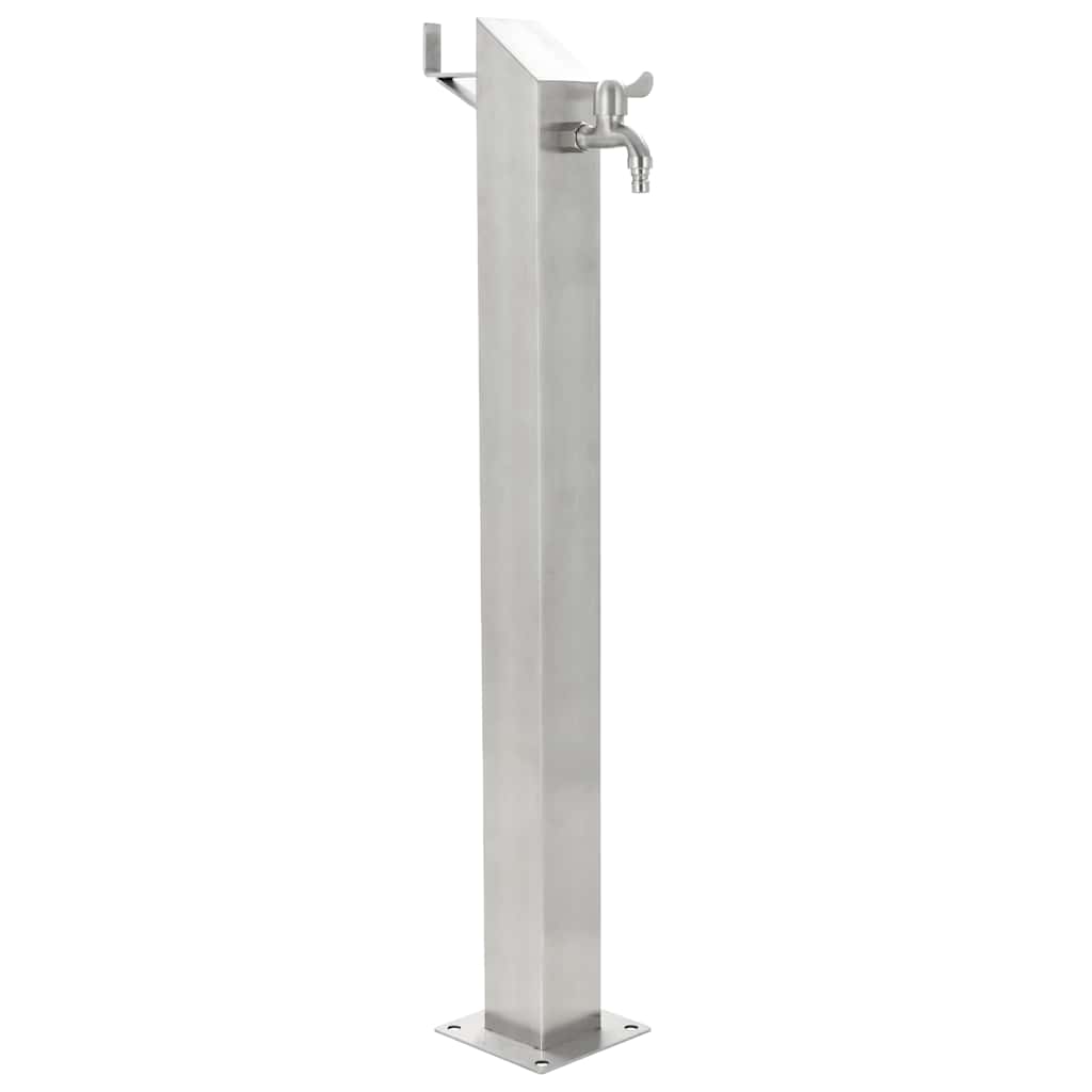 VIDAXL Garten Wassersäule Quadrat 95 cm Edelstahl