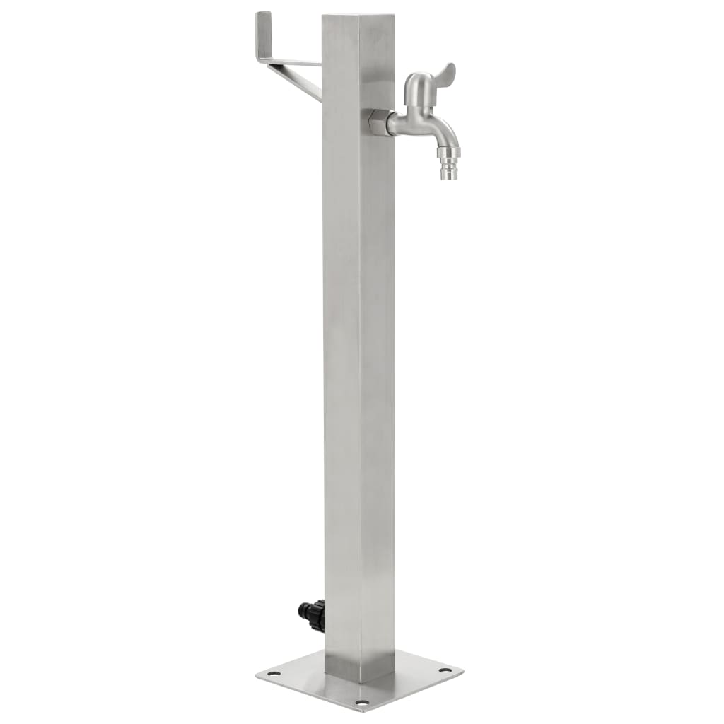 Vidaxl Garten Wassersäule Quadrat 65 cm Edelstahl