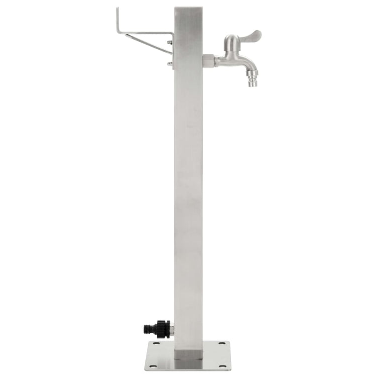 Vidaxl Garten Wassersäule Quadrat 65 cm Edelstahl