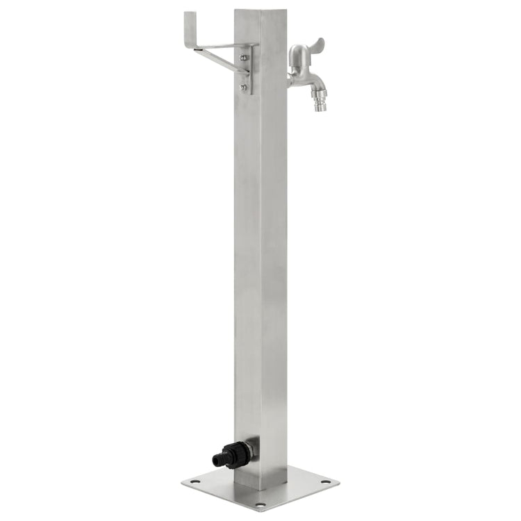 Vidaxl Garten Wassersäule Quadrat 65 cm Edelstahl