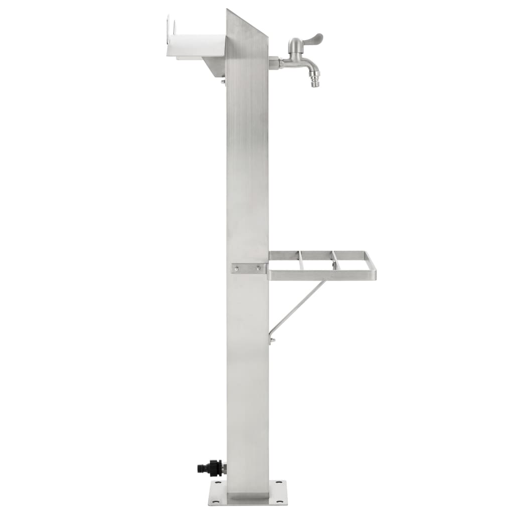 VIDAXL Garten Wassersäule Quadrat 95 cm Edelstahl