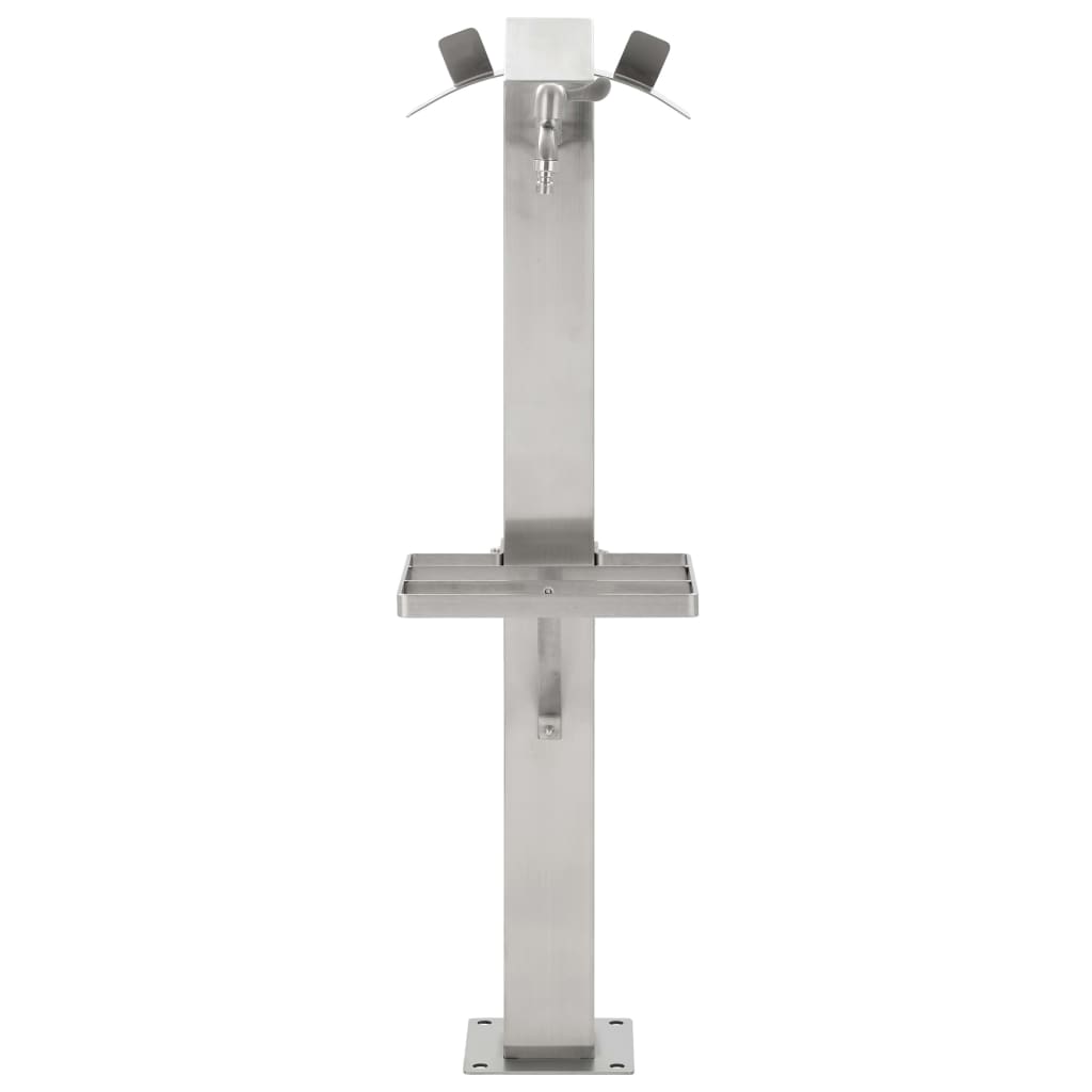 VIDAXL Garten Wassersäule Quadrat 95 cm Edelstahl
