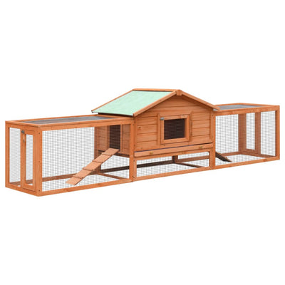 VIDAXL -Kaninchenhütte 310x70x87 cm Festkiefer Kiefernholzholz