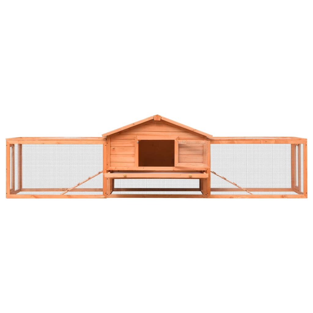 VIDAXL -Kaninchenhütte 310x70x87 cm Festkiefer Kiefernholzholz