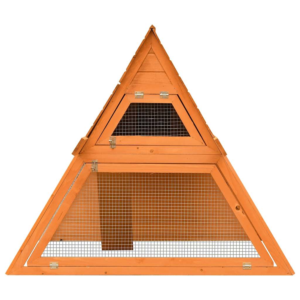 Vidaxxl Kaninchenstall 152x128x108 cm aus massivem Kiefern- und Fichtenholz