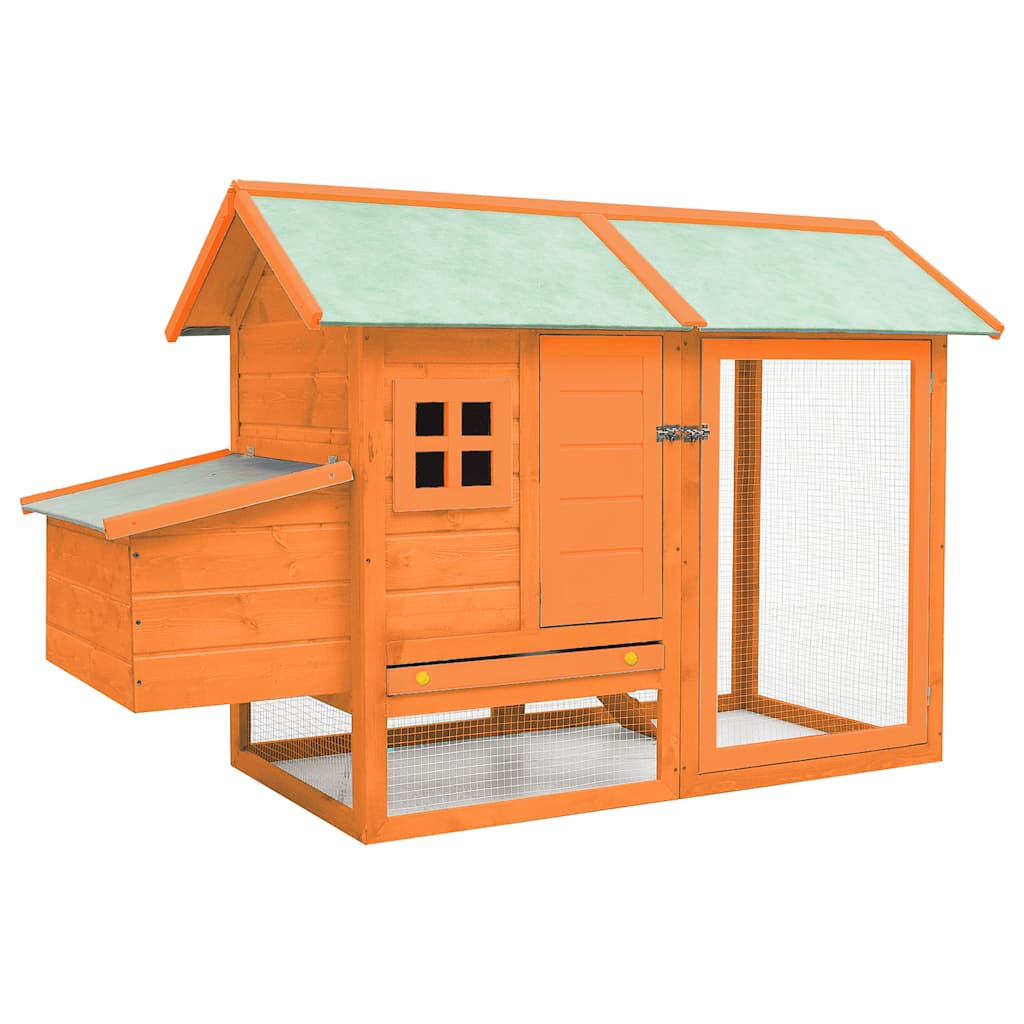 VIDAXL -Huhn -Coop 170x81x110 cm Festkiefernkiefernholzholzholz
