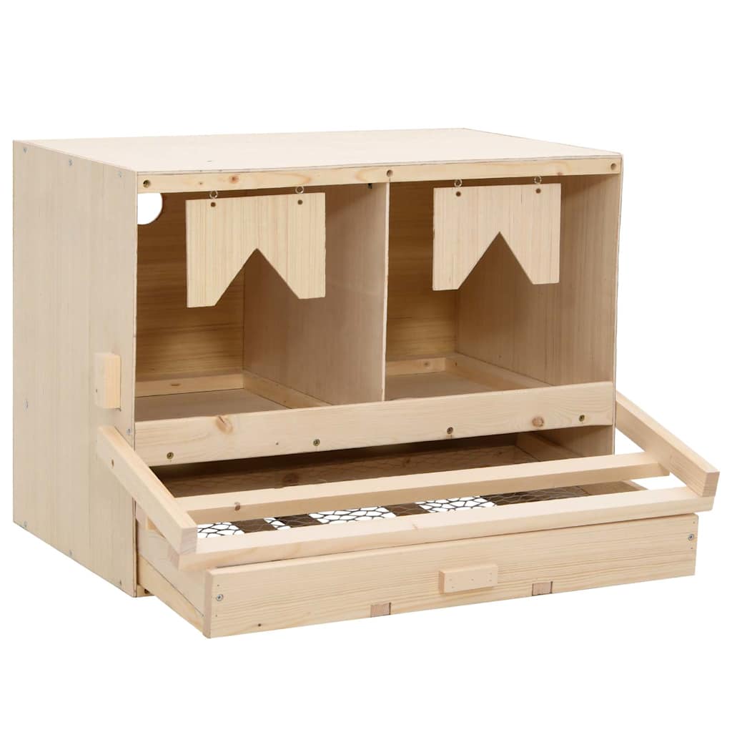 Vidaxl Chicken Shelter 2 Fächer 63x40x45 cm Festkiefer